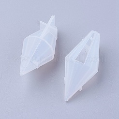 シリコンモールド  レジン型  UVレジン用  エポキシ樹脂ジュエリー作り  双円錐形  ホワイト  45x18mm  インナーサイズ：6x23mm&nbsp;DIY-F026-A05