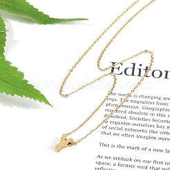 Ion Plating(IP) 304 Stainless Steel Pendant Necklaces&nbsp;NJEW-R050-01G-25