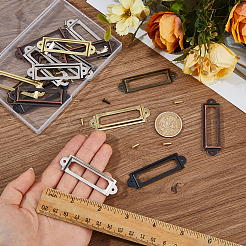 100 Bags 5 Colors Rectangle Iron Label Frame&nbsp;FIND-FH0018-10