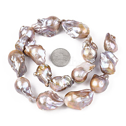Natural Baroque Pearl Keshi Pearl Beads Strands&nbsp;PEAR-S019-04D