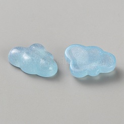 樹脂カボション  雲  グリッターパウダー付き  ライトブルー  19.5x27x7.5mm&nbsp;DIY-WH0888-575A