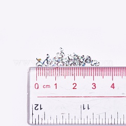 オーナメントアクセサリープラスチック製スパンコール/スパンコールビーズ  ハート  銀  3x4x0.1mm  約225000個/ポンド&nbsp;PVC-G001-02A