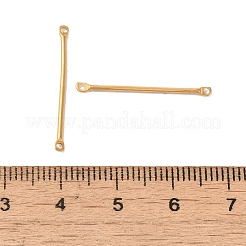 イオンプレーティング（IP）304ステンレススチールコネクタチャーム  バーリンク  18KGP本金メッキ  25x2x1mm  穴：1mm&nbsp;X-STAS-Q323-04F-G