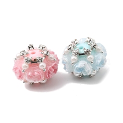 Opaque Acrylic & Rhinestone & Plastic Pearl Beads&nbsp;OACR-D039-02