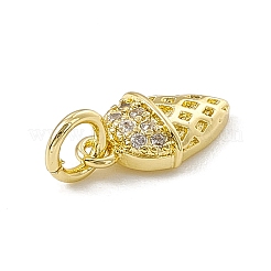 Brass Micro Pave Clear Cubic Zirconia Ice Cream Charms&nbsp;ZIRC-F132-69G