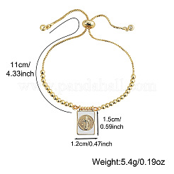 Adjustable Brass Box Chain Slider Bracelets&nbsp;GV3572