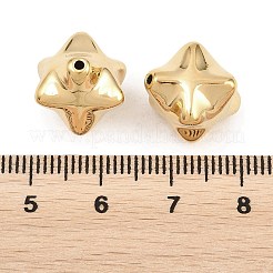 304ステンレススチールビーズ  不規則な十字  ゴールドカラー  15x15x13mm  穴：1.2mm&nbsp;STAS-P447-03G