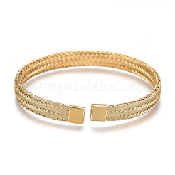 ユニセックス 304 ステンレススチール バングル  カフバングル  ミックスカラー  7.4mm  内径：2-1/8インチ（5.5cm）&nbsp;BJEW-L643-13