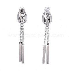 304 Stainless Steel Chain Tassel Earrings&nbsp;EJEW-I248-35