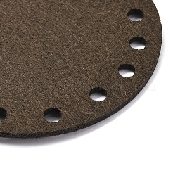 フラットラウンドいフェルト生地5枚  DIYクラフトソーイングアクセサリー用  コーヒー  100x2.8mm  穴：6mm&nbsp;DIY-XCP0003-60