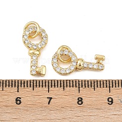 Brass Clear Cubic Zirconia Pendants&nbsp;KK-L251-56G