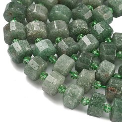 Natural Green Strawberry Quartz Beads Strands&nbsp;G-G453-G11-7x12mm