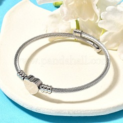 Tarnish Resistant 316 Surgical Stainless Steel Torque Bangles&nbsp;BJEW-D437-A37-P