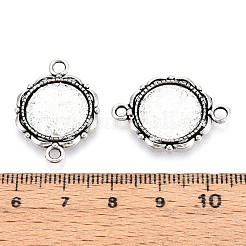 Tibetan Style Alloy Flower Connector Cabochon Settings&nbsp;PALLOY-N178-06AS