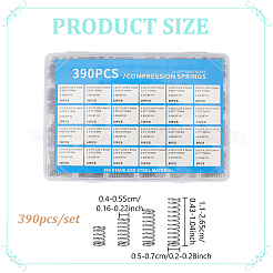 304ステンレス鋼製機械圧縮スプリング390個  ステンレス鋼色  11~26.5x5~7mm&nbsp;FIND-WH0521-230