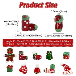 10Pcs 10 Styles Handmade Lampwork Beads&nbsp;LAMP-CJ0002-73