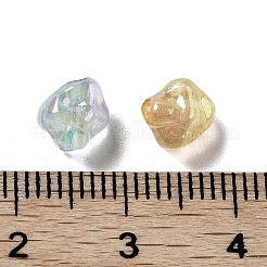 UVメッキアクリルビーズ  虹色の  暗闇で光る  ミックスカラー  6.5~7x7x5~5.5mm  穴：1.9mm&nbsp;MACR-K357-08