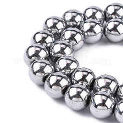 Non-Magnetic Synthetic Hematite Beads Strands&nbsp;X-G-S096-10mm-3
