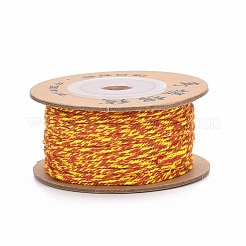 コットンコード  編組ロープ  紙リール付き  壁掛け用  工芸  ギフト包装  カラフル  1.2mm  約27.34ヤード（25m）/ロール&nbsp;OCOR-E027-01B-35