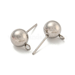 Non-Tarnish 304 Stainless Steel Stud Earring Findings&nbsp;STAS-O004-10F-P