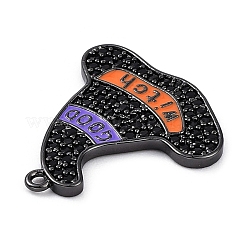 Rack Plating Brass Cubic Zirconia Pendants&nbsp;KK-D031-07B-01