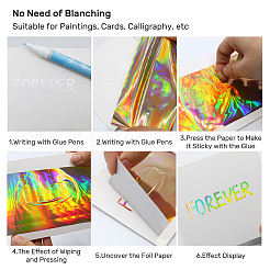 A4ホットスタンピング箔紙  転写箔紙  エレガンスレーザープリンタークラフト紙  ミックスカラー  28.5x21.1cm  60sheets /バッグ&nbsp;DIY-BC0010-79
