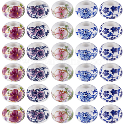 60Pcs Handmade Porcelain European Beads&nbsp;PORC-SC0001-25A