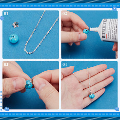 72Pcs 304 Stainless Steel Cup Peg Bails Pendants&nbsp;STAS-ME0001-79