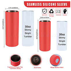 2Pcs 2 Style Silicone Cup Sleeve&nbsp;AJEW-GF0005-23B