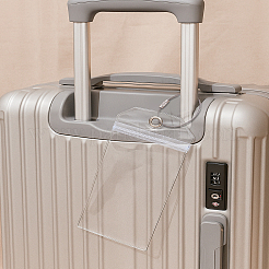 6袋用プラスチック製荷物タグ  旅行IDラベル  スーツケース名札  長方形  透明  190x90x0.5~3mm&nbsp;AJEW-LP0010-90