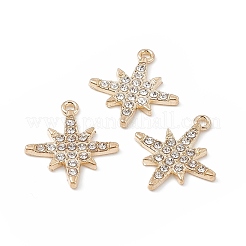 合金クリスタルラインストーンペンダント  クラウンチャーム  ライトゴールド  21.5x18.5x2mm  穴：1.5mm&nbsp;LS-FIND-C019-29KCG