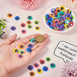 320 個 8 色のプラスチッククラフトアイ  ウィグルアイカボション  diyの人形のおもちゃのアクセサリー作りに  ミックスカラー  15x4.5mm  40個/カラー&nbsp;DIY-TA0009-22