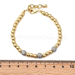 Round Brass Beads Bracelets for Women&nbsp;BJEW-K244-09G