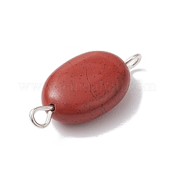 Natural Mixed Stone Connector Charms&nbsp;PALLOY-JF02729