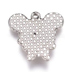 Tarnish Resistant 304 Stainless Steel Pendants Rhinestone Settings&nbsp;STAS-H119-06P