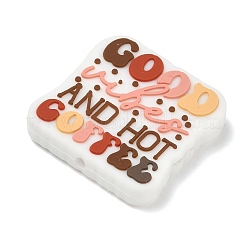 Coffee Theme Silicone Beads&nbsp;SL-CBACE28-01J
