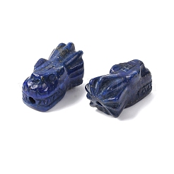 天然石ラピスラズリビーズ  竜の頭  染め  26x16.5x14.5mm  穴：2mm&nbsp;G-A222-04F