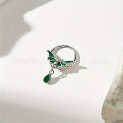 Gothic 316 Surgical Stainless Steel Enamel Green Bat Nose Ring with Drop Charms for Men and Women Party Jewelry&nbsp;YQ2645