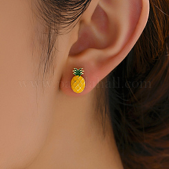 Brass Pineapple Stud Earrings&nbsp;IH2278