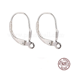 925スターリングシルバーレバーバックフープピアスのパーツ  銀  16x9x3mm  穴：1mm&nbsp;STER-A002-181