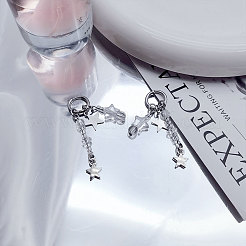 Alloy Glass Hoop Earrings&nbsp;FS-WG6098F-01