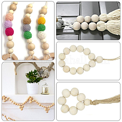 150Pcs Natural Unfinished Wood Beads&nbsp;WOOD-SP0001-57