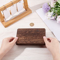 木製キャンドルディスプレイホルダー  長方形  ココナッツブラウン  16x10x4cm&nbsp;ODIS-WH20025-10B
