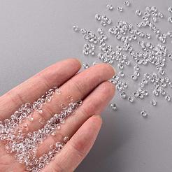 TOHO差し玉ビーズ  日本製シードビーズ  丸い穴  透明色  （1)クリスタルクリア  3.5x3x2.5mm  穴：0.8mm  約450 G /袋&nbsp;SEED-TM03-01