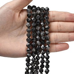 天然ラルビカイトビーズ連売り  スターカットラウンドビーズ  多面カット  7~8x7~8x7~8mm  穴：1mm  約46~47個/連  14.72''~15''（37.4~38.1センチメートル）&nbsp;G-Z119-A32-02