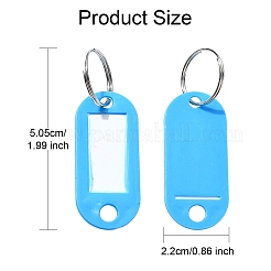 30Pcs 6 Colors Plastic Badge Holders with Iron Rings&nbsp;FIND-YW0005-02