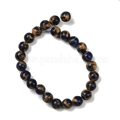 Synthetic Gold Clinquant Stone Beads Strands&nbsp;G-A283-B02-8mm