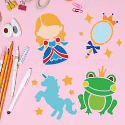 1 Set Fairy Tale Theme PET Hollow Out Drawing Painting Stencils&nbsp;DIY-MA0001-77