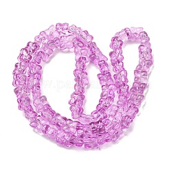 Transparent Glass Beads Strands&nbsp;GL-CBAAE04-01G