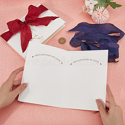 Paper Wedding Vows Card&nbsp;AJEW-WH0258-902A